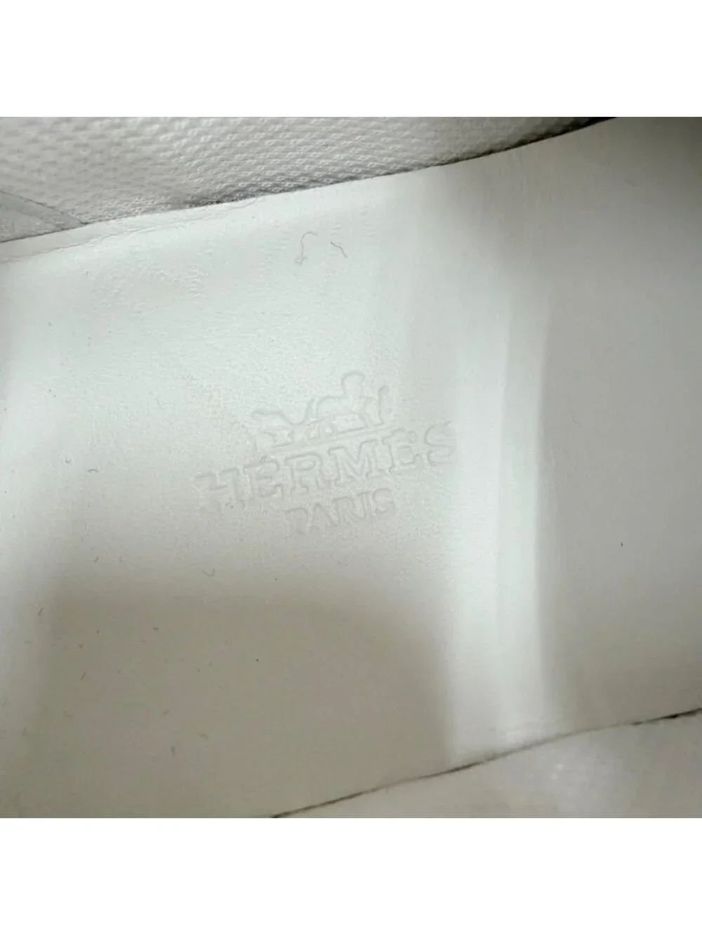 Hermes Drive Suede Leather Low-Top Sneakers White